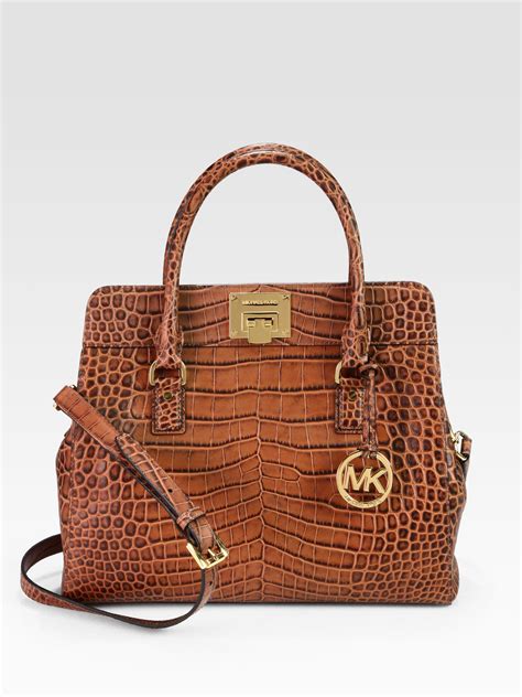 michael kors crocodile purse|michael kors handbags crocodile leather.